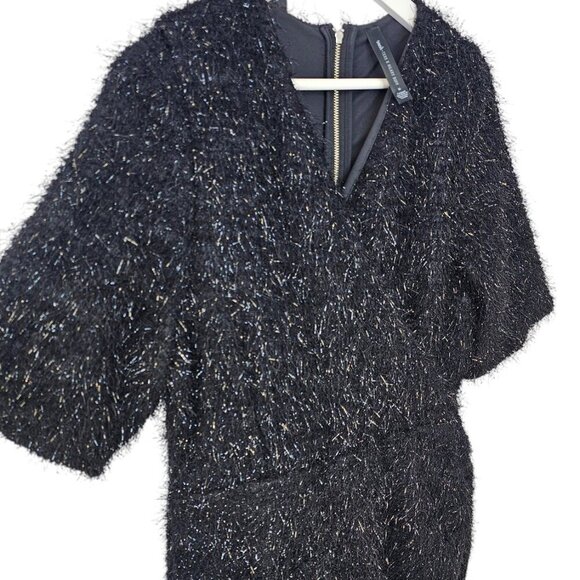 Smash + Tess x Hilary Duff Tinsel Festive Romper, V-Neck, Lined, Black, Size M - Picture 10 of 11
